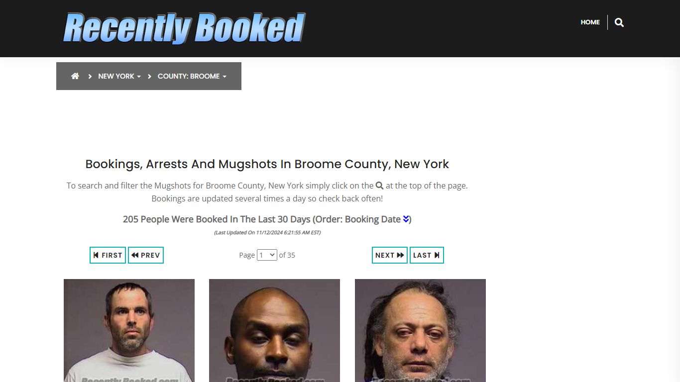 Bookings, Arrests and Mugshots in Broome County, New York - Recently Booked