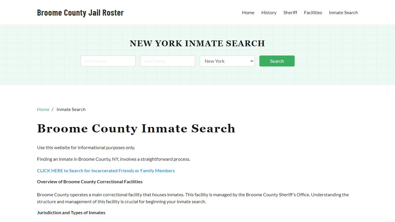 Broome County, NY Detainee Lookup